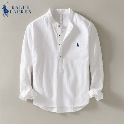 Ralph Lauren Linen Mandarin Shirt
