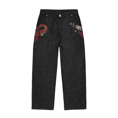 "yakuza" raw Denim black