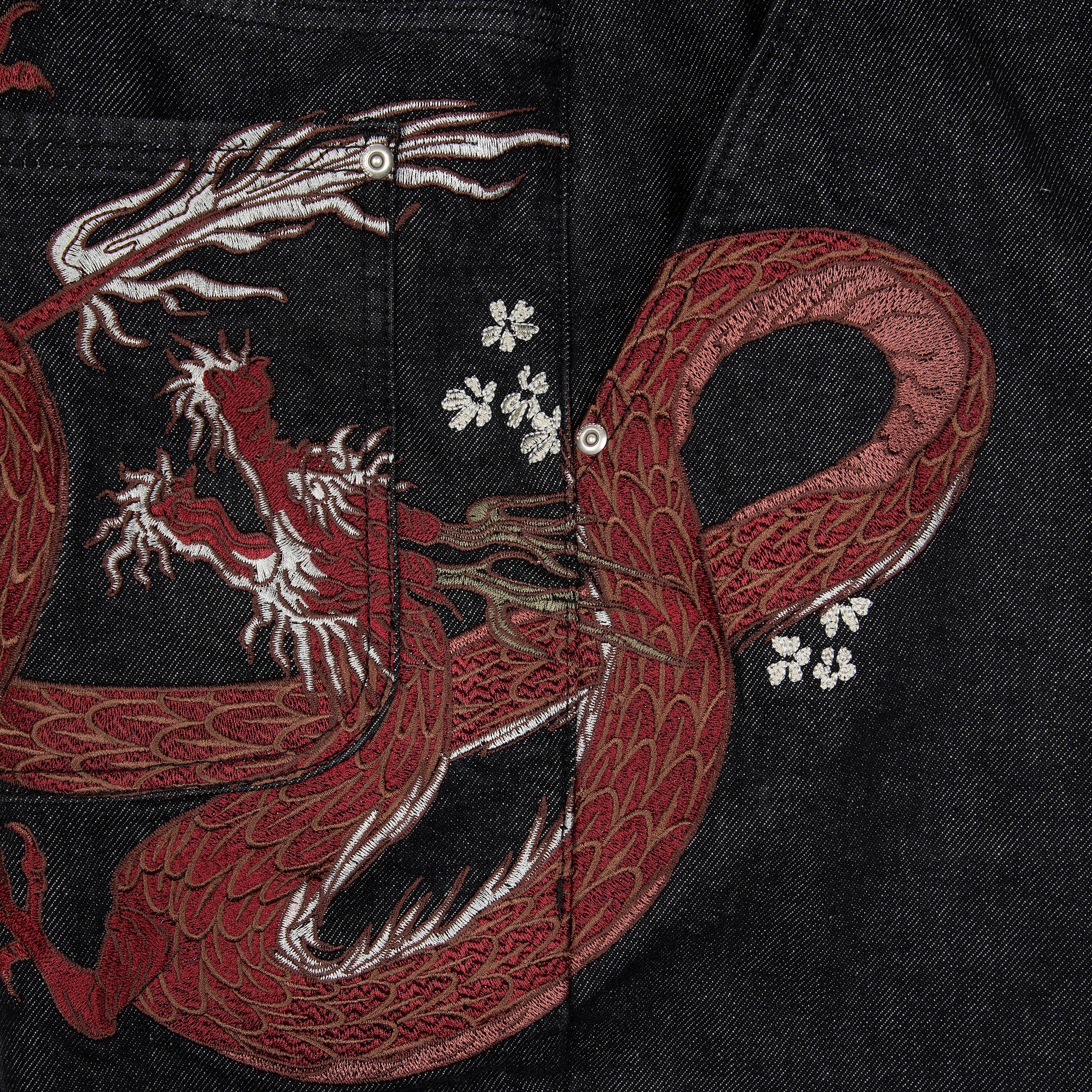 "yakuza" raw Denim black