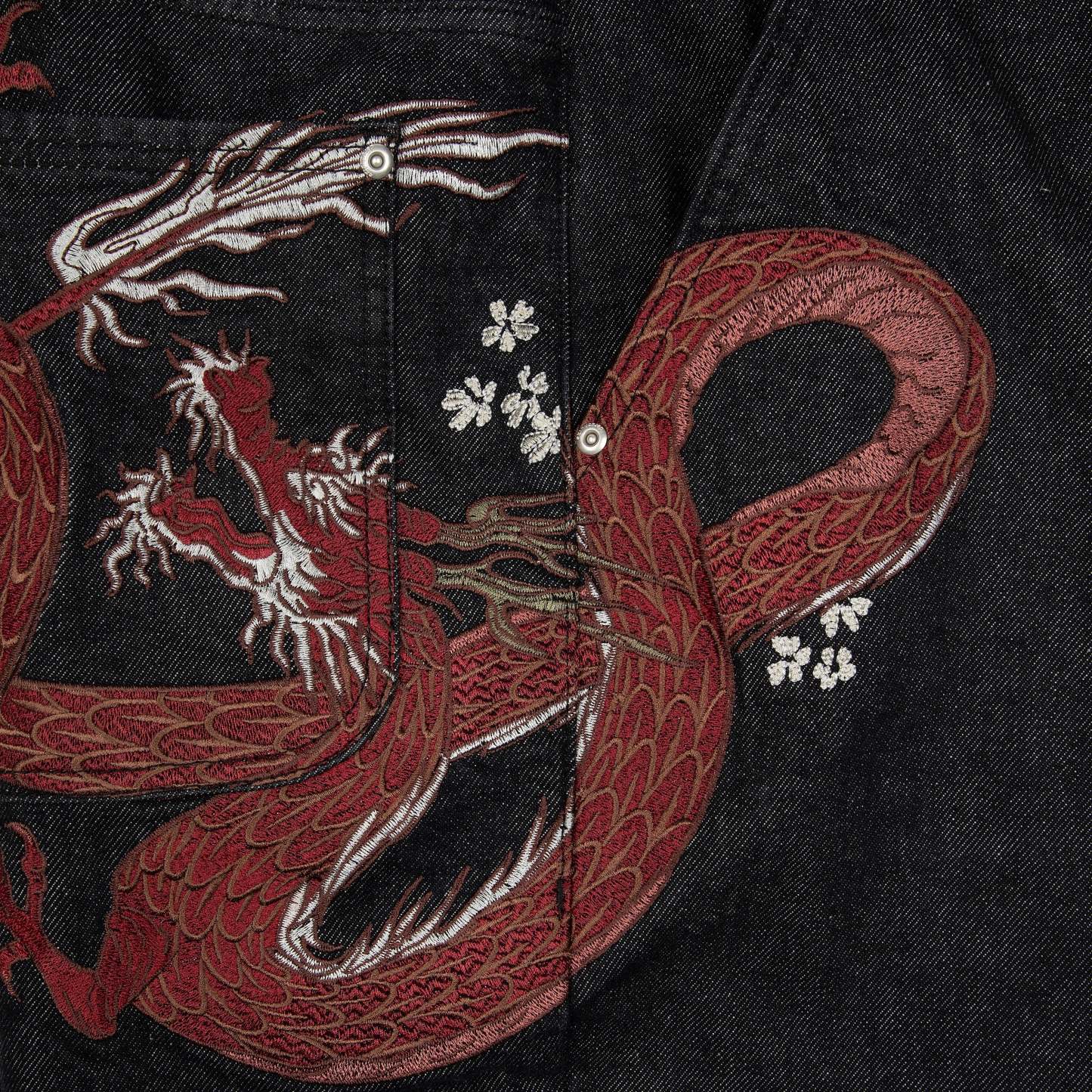 "yakuza" raw Denim black