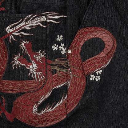 "yakuza" raw Denim black