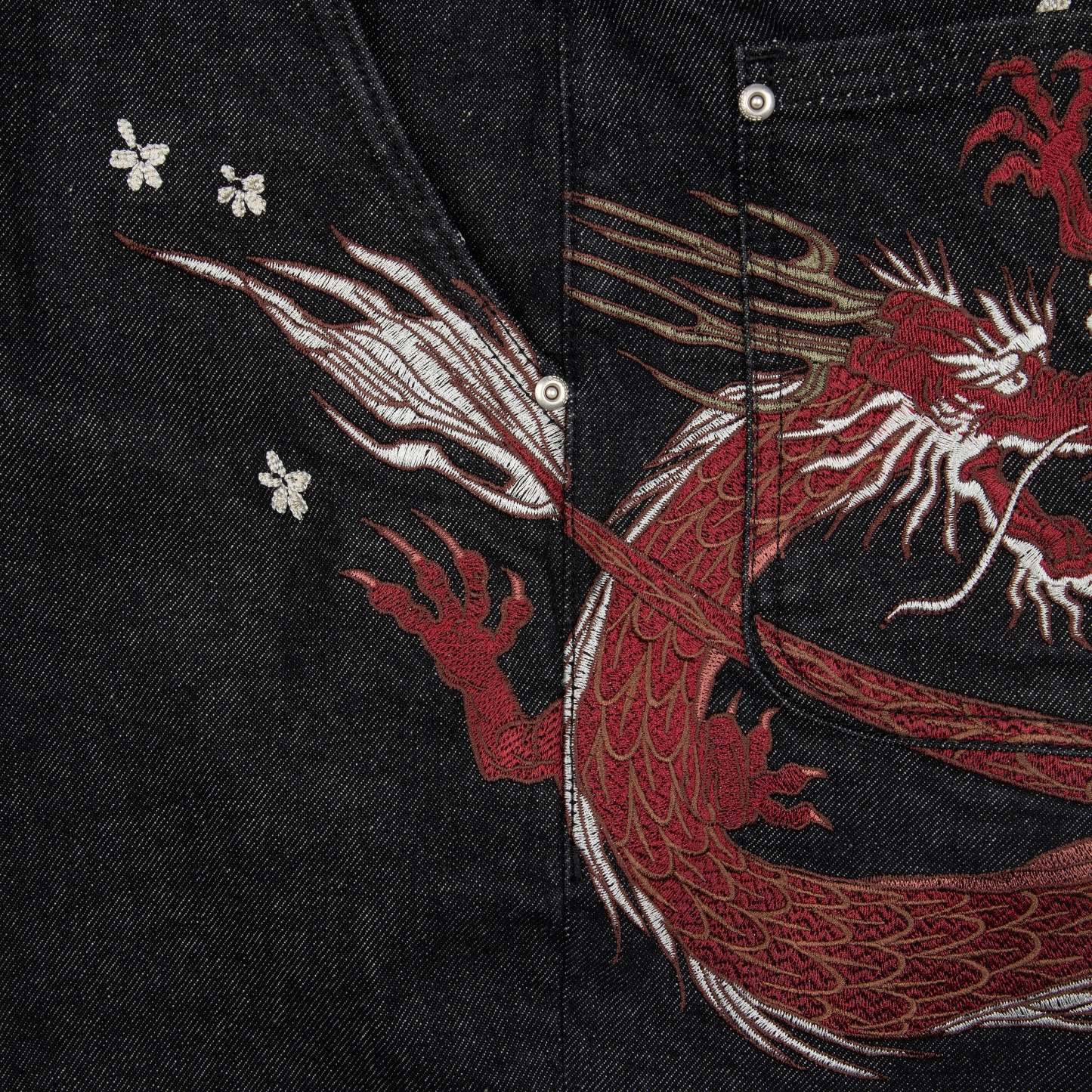 "yakuza" raw Denim black