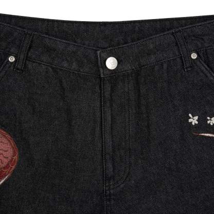 "yakuza" raw Denim black