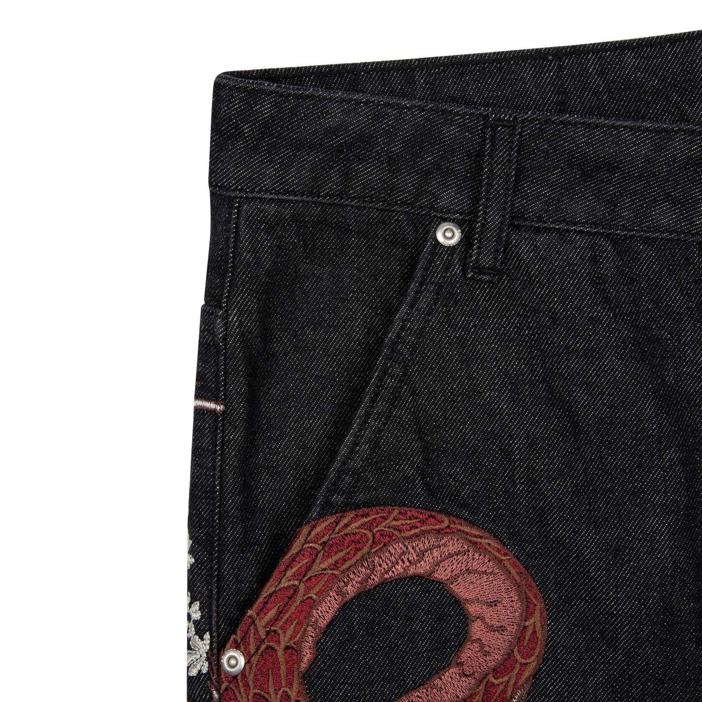 "yakuza" raw Denim black