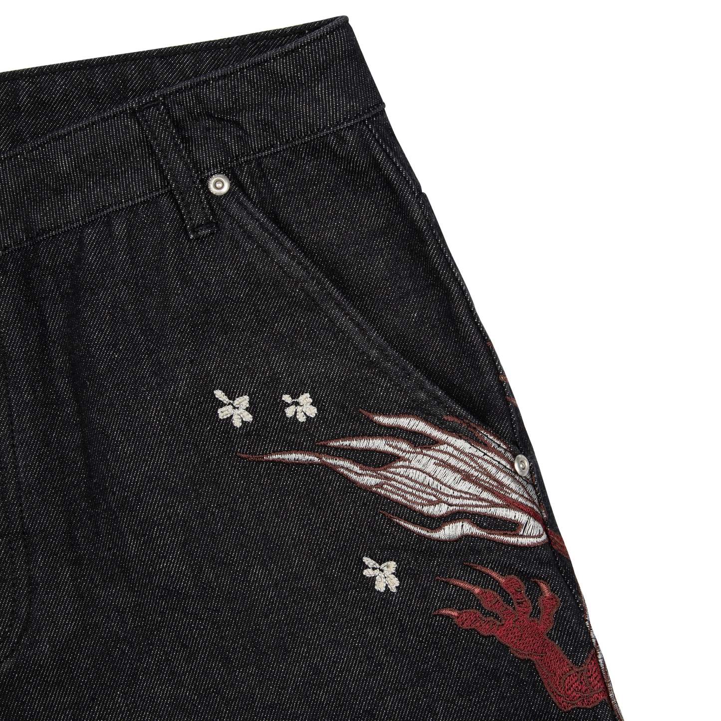 "yakuza" raw Denim black