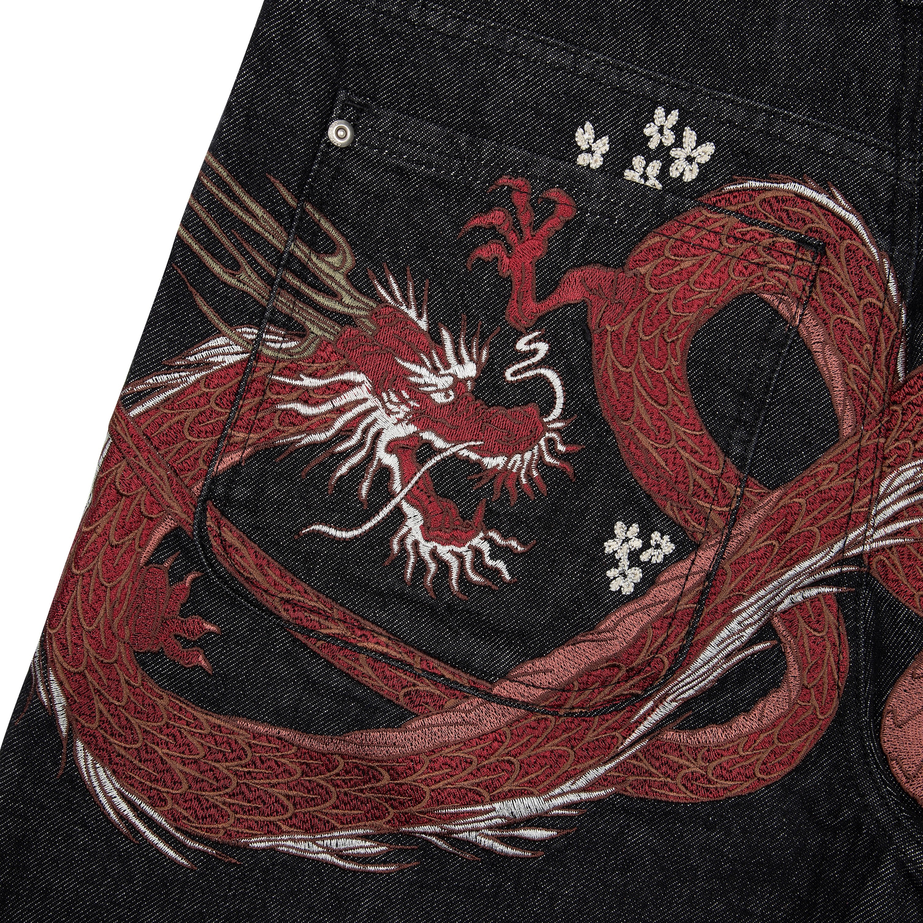 "yakuza" raw Denim black