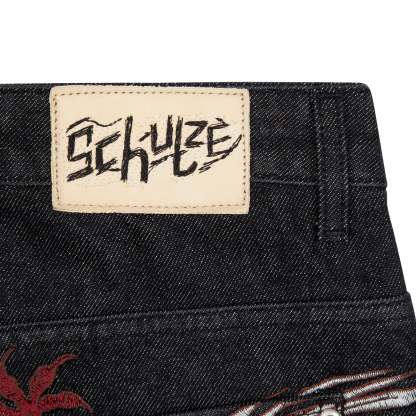 "yakuza" raw Denim black