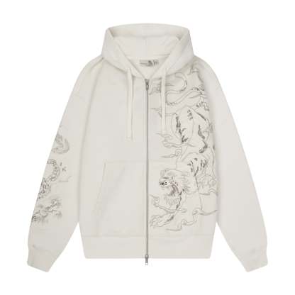 "yakuza v3" Zip Up off white