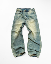 JAPANESE BAGGY DENIM (MOSS GREEN)