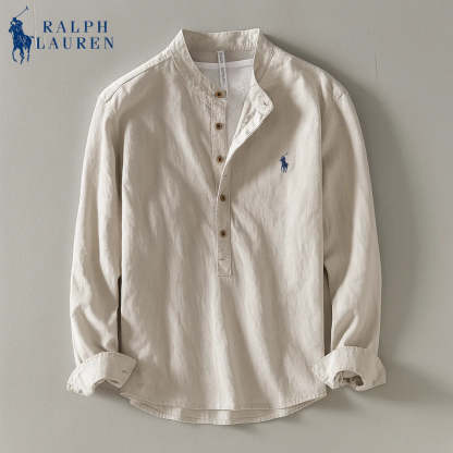 Ralph Lauren Linen Mandarin Shirt
