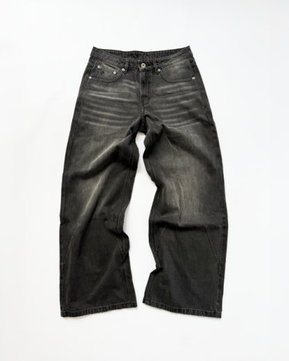 JAPANESE BAGGY DENIM (MOSS GREEN)