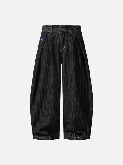Aelfric Eden Pinstripe Baggy Barrel Jeans
