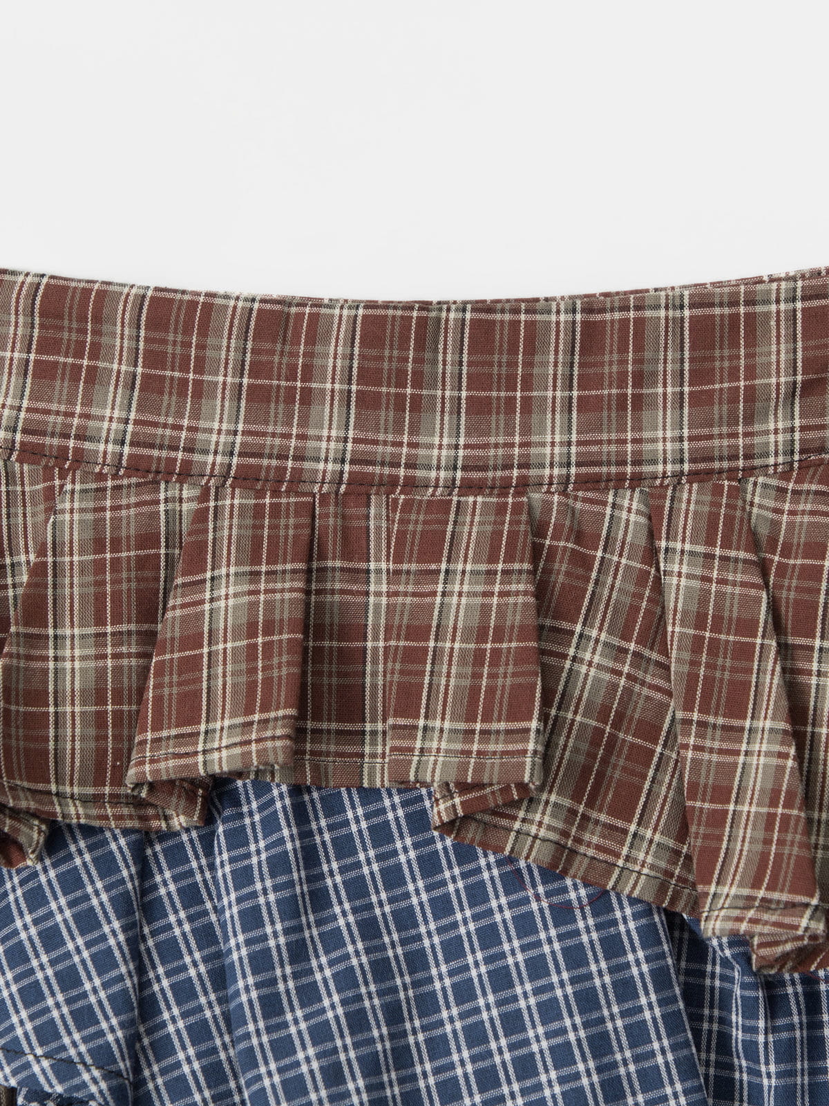Aelfric Eden Patchwork Plaid Asymmetrical Skirt