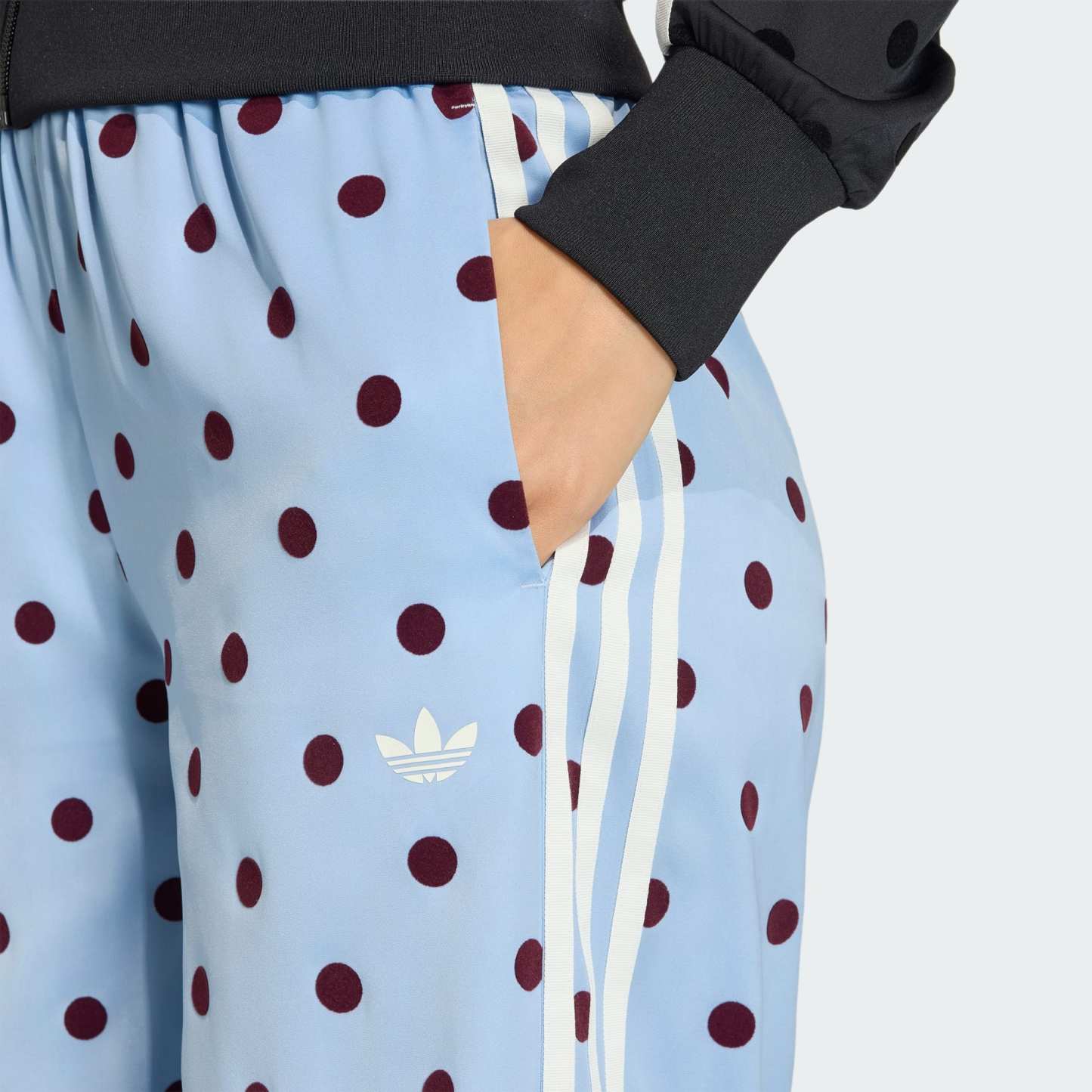 SATIN POLKA DOTS WIDE LEG PANT