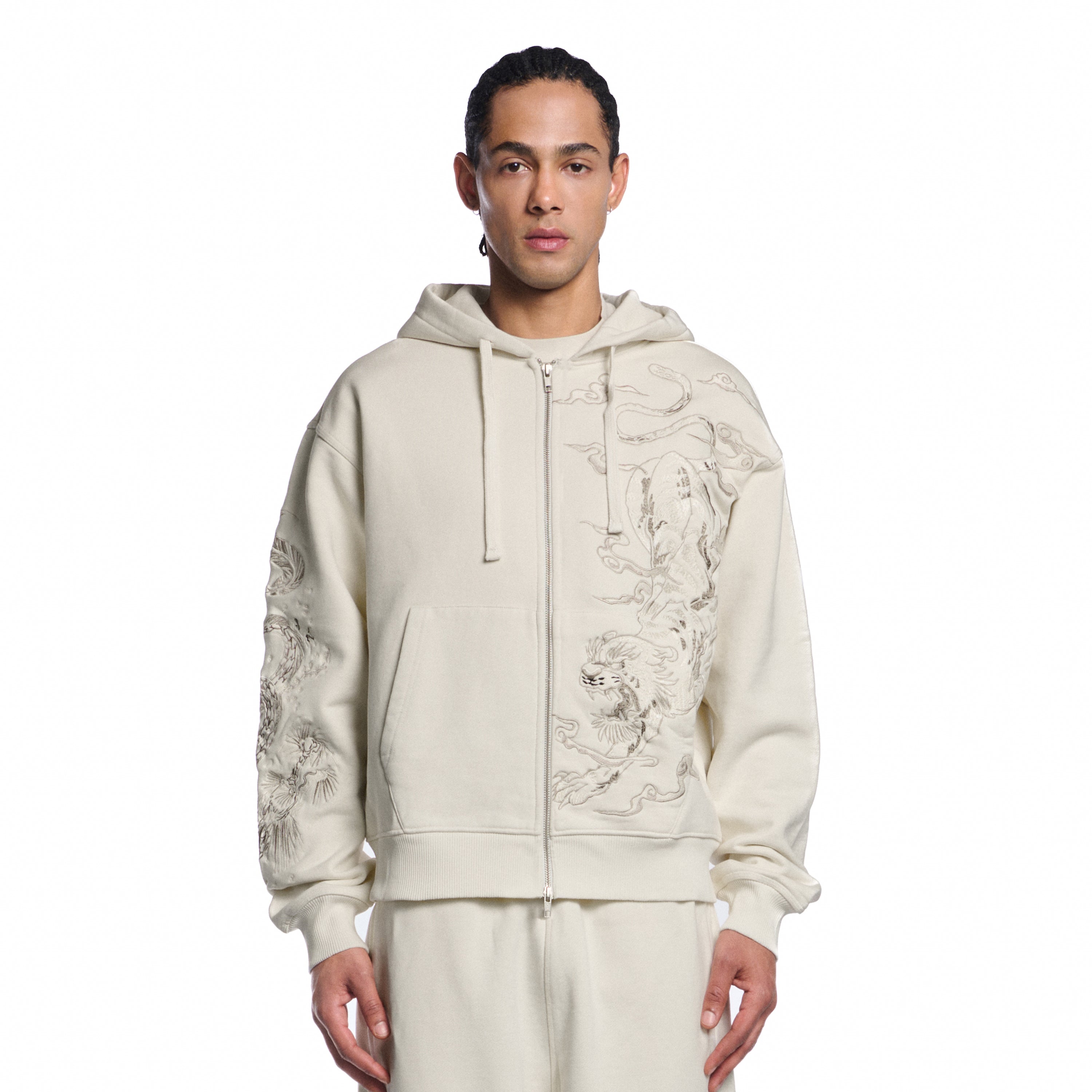 "yakuza v3" Zip Up off white