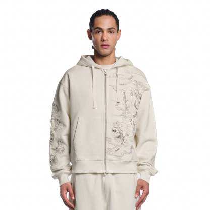 "yakuza v3" Zip Up off white