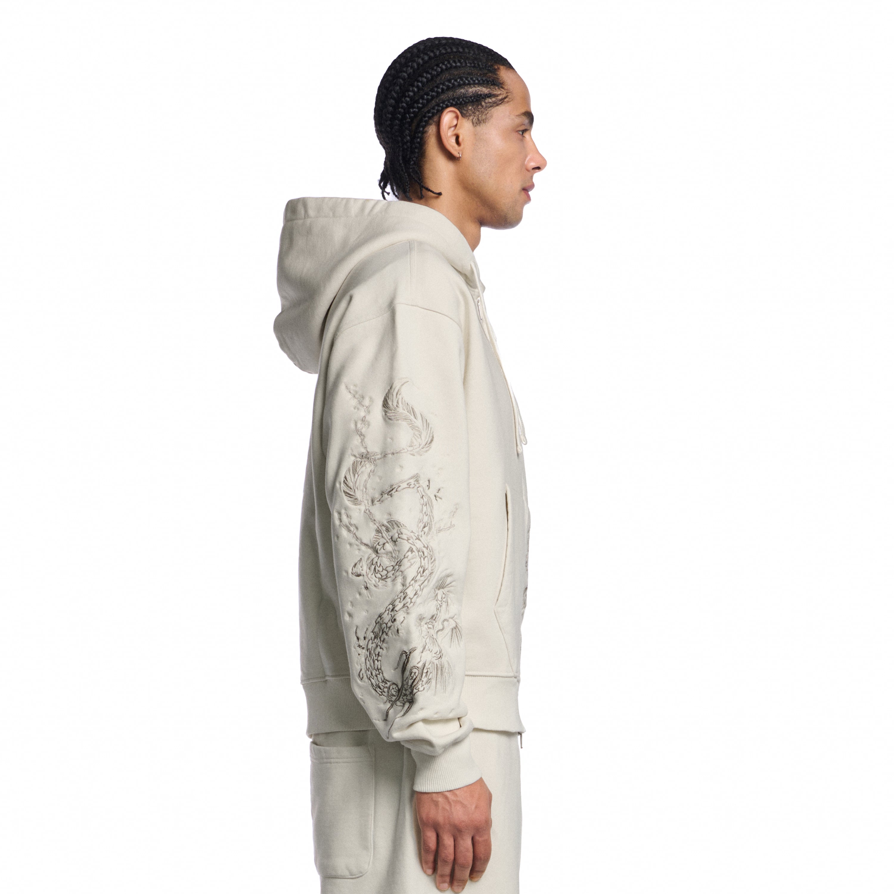 "yakuza v3" Zip Up off white