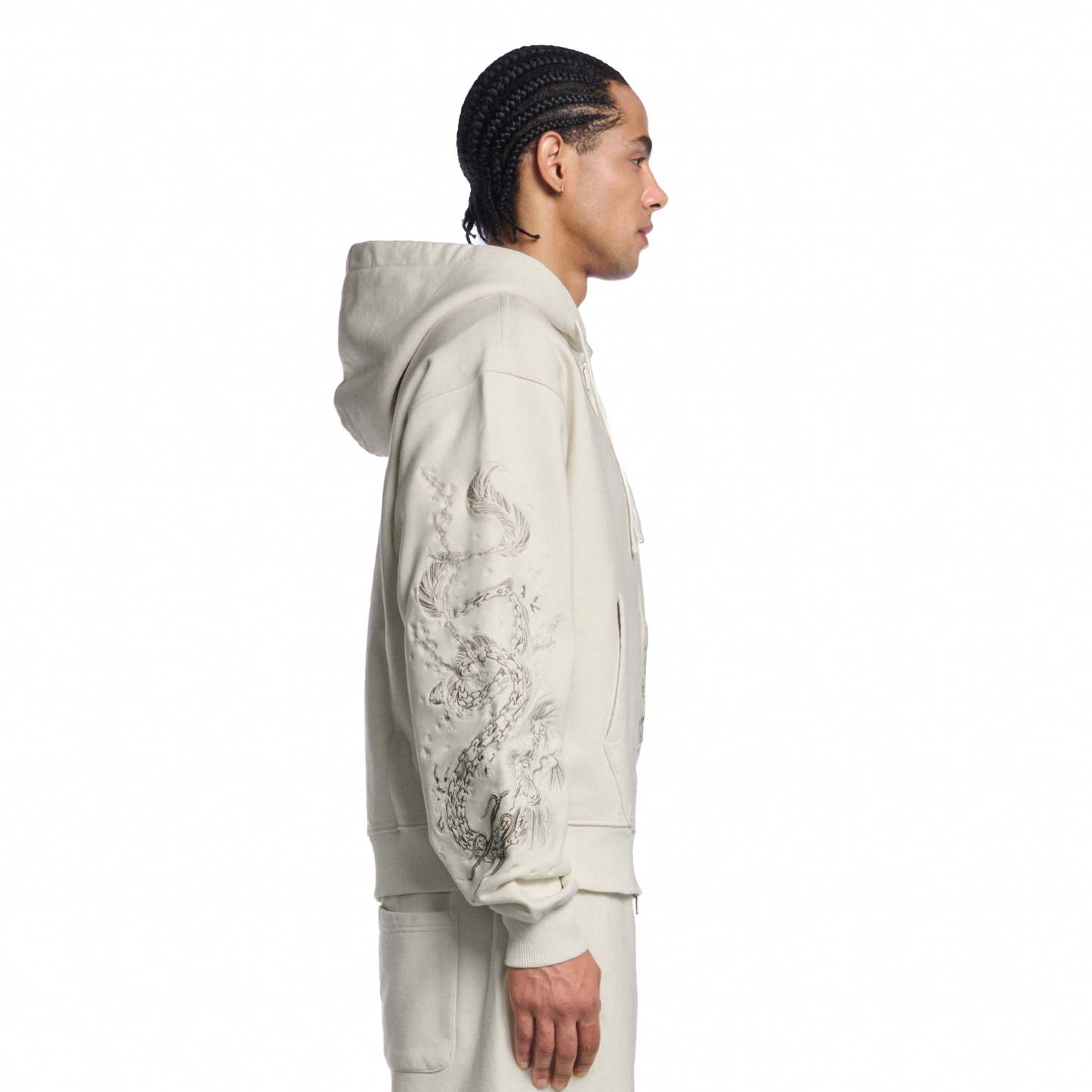 "yakuza v3" Zip Up off white