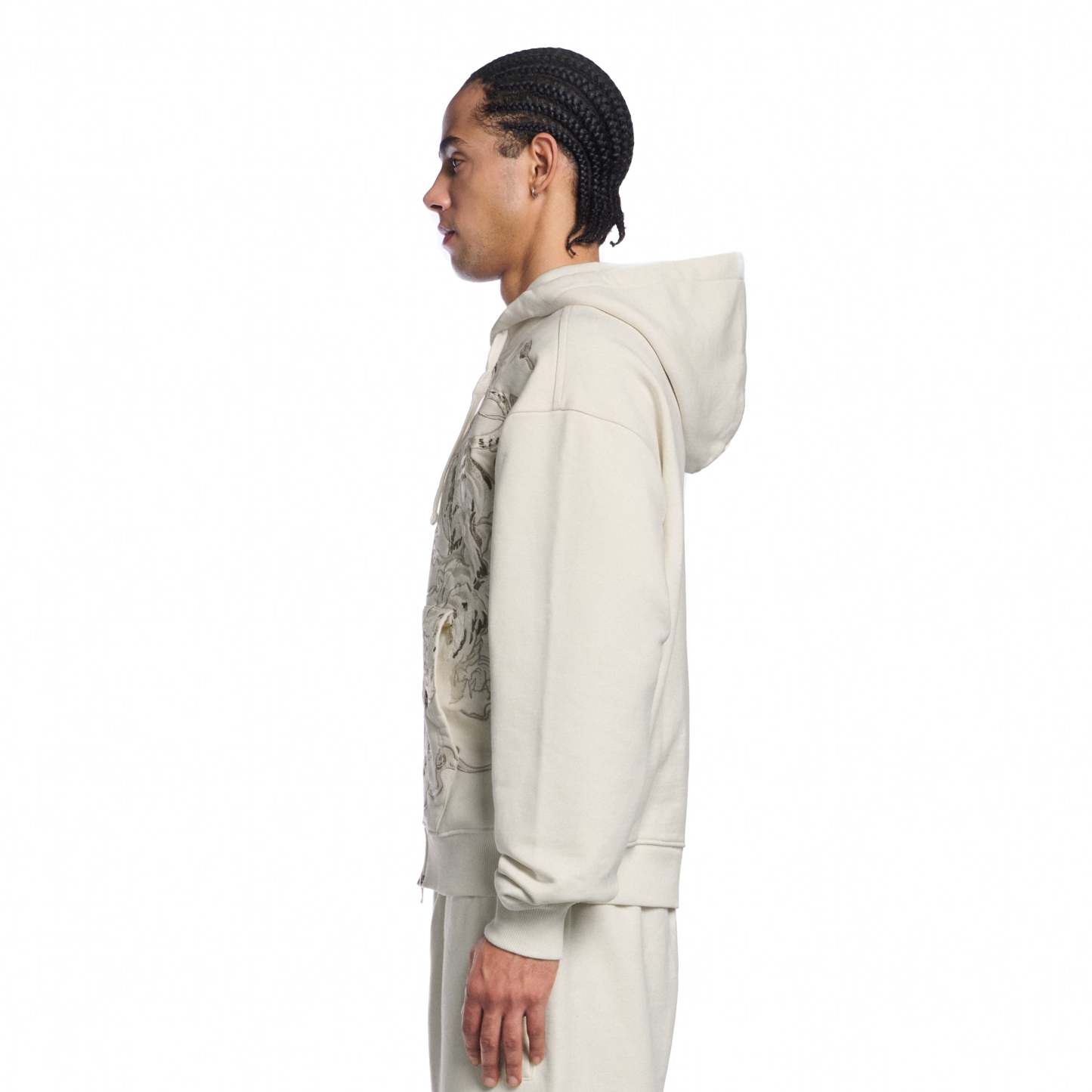 "yakuza v3" Zip Up off white
