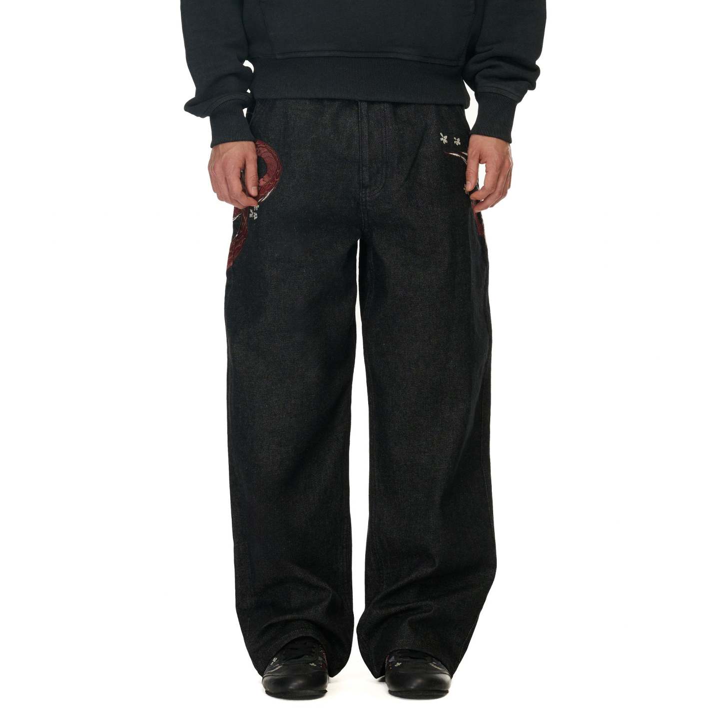 "yakuza" raw Denim black