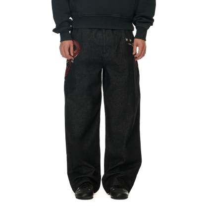 "yakuza" raw Denim black