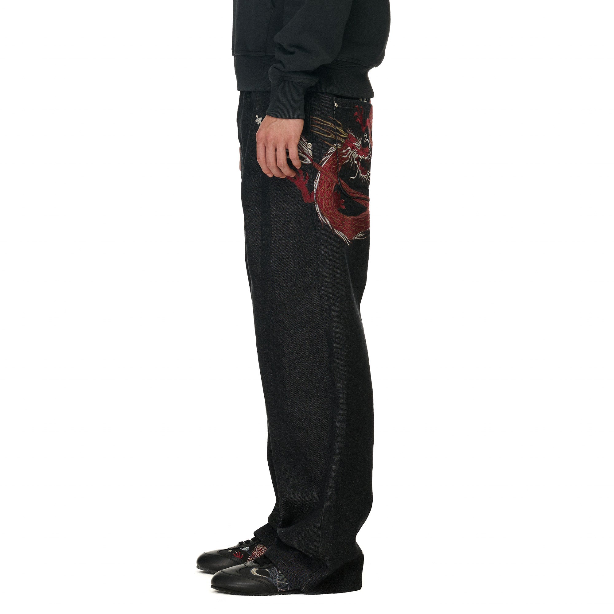 "yakuza" raw Denim black