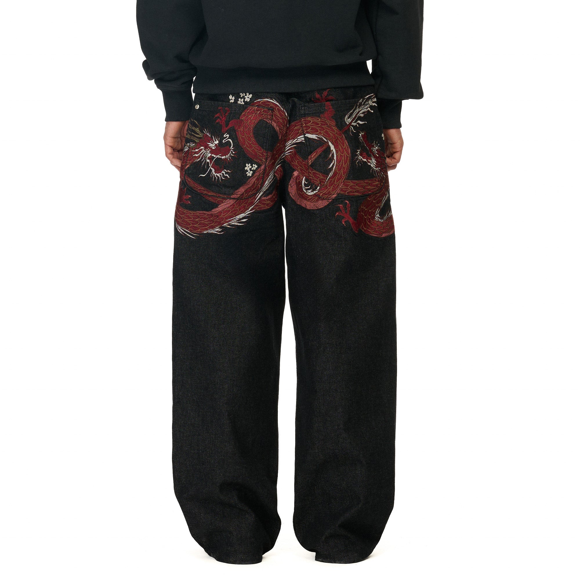 "yakuza" raw Denim black