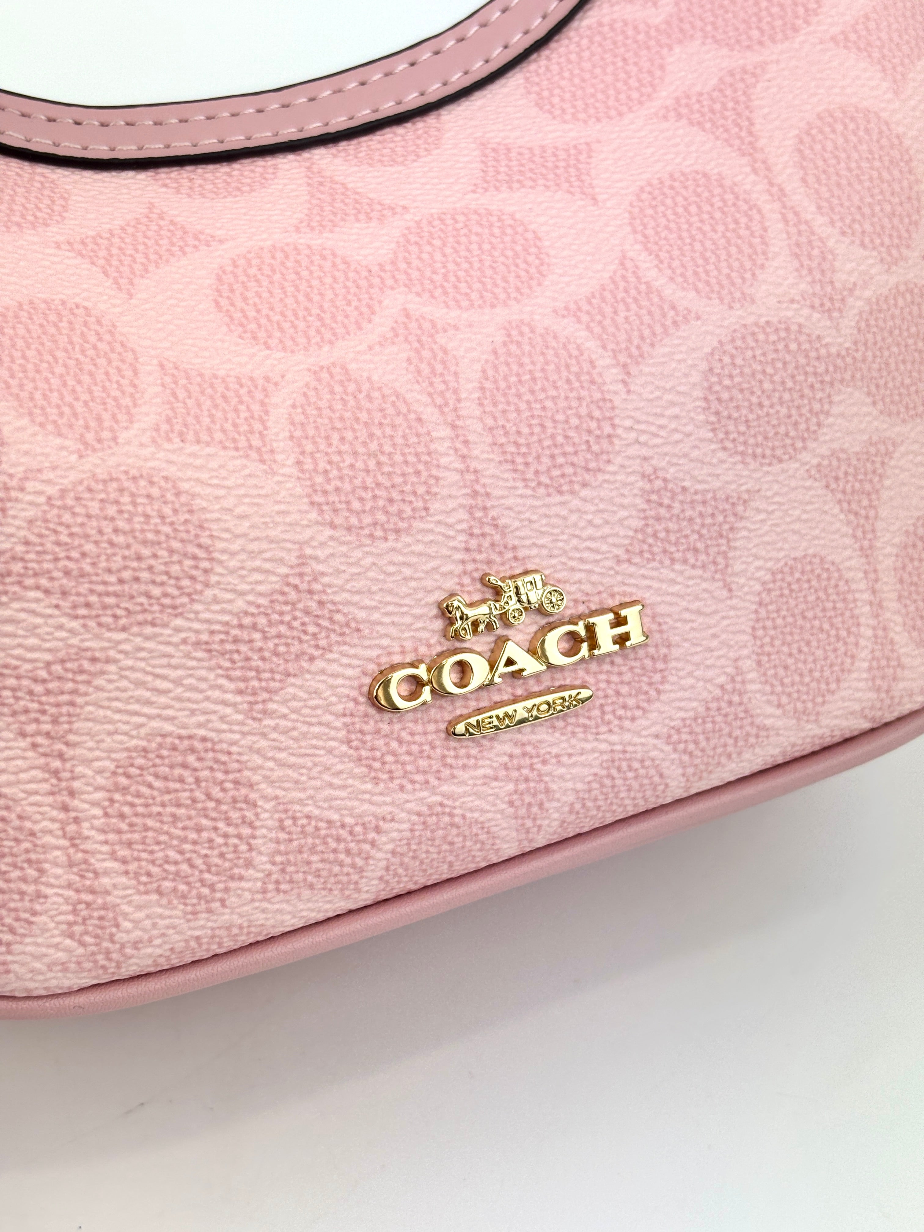 Pink Carmen Mini Crossbody Bag In Signature Canvas