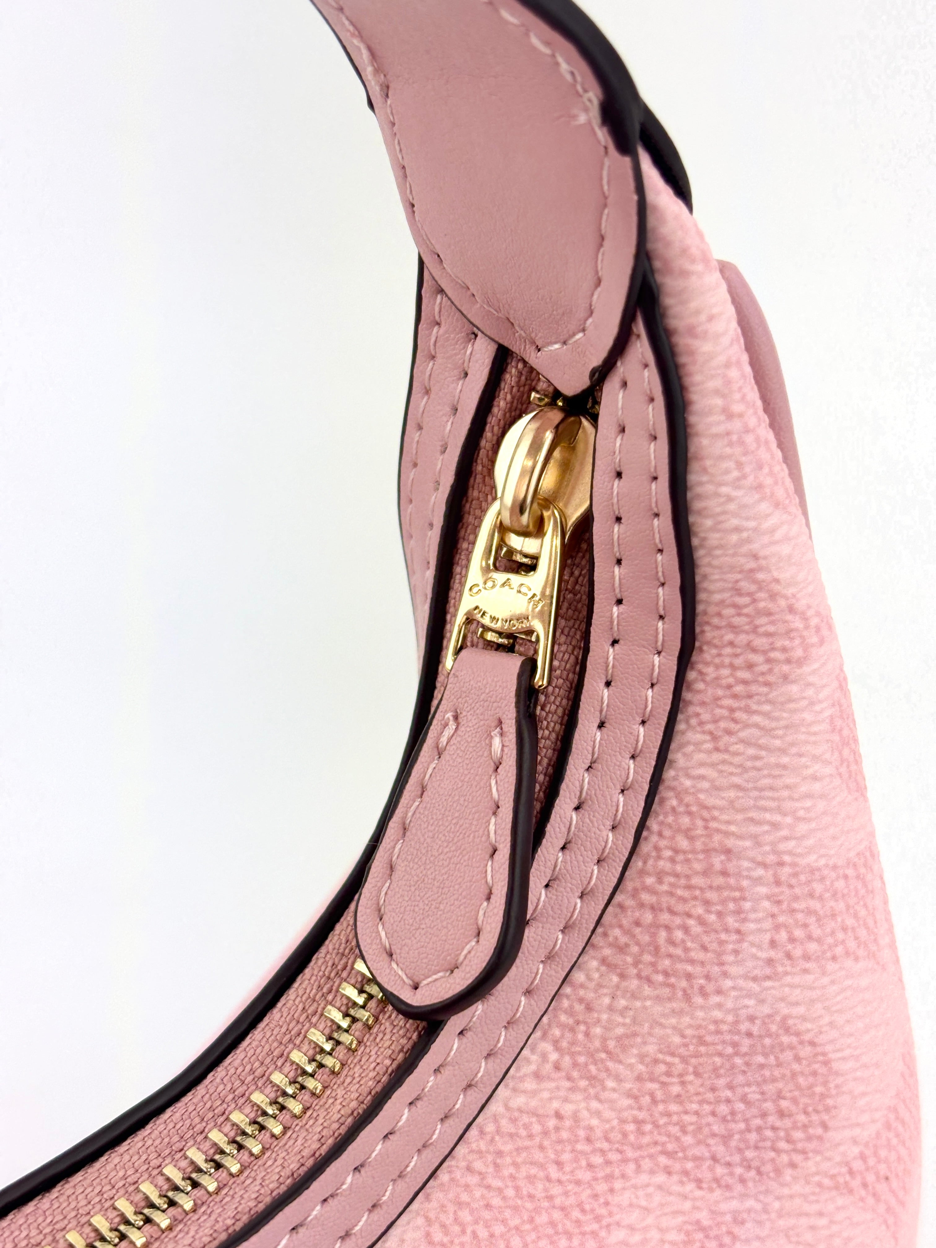 Pink Carmen Mini Crossbody Bag In Signature Canvas