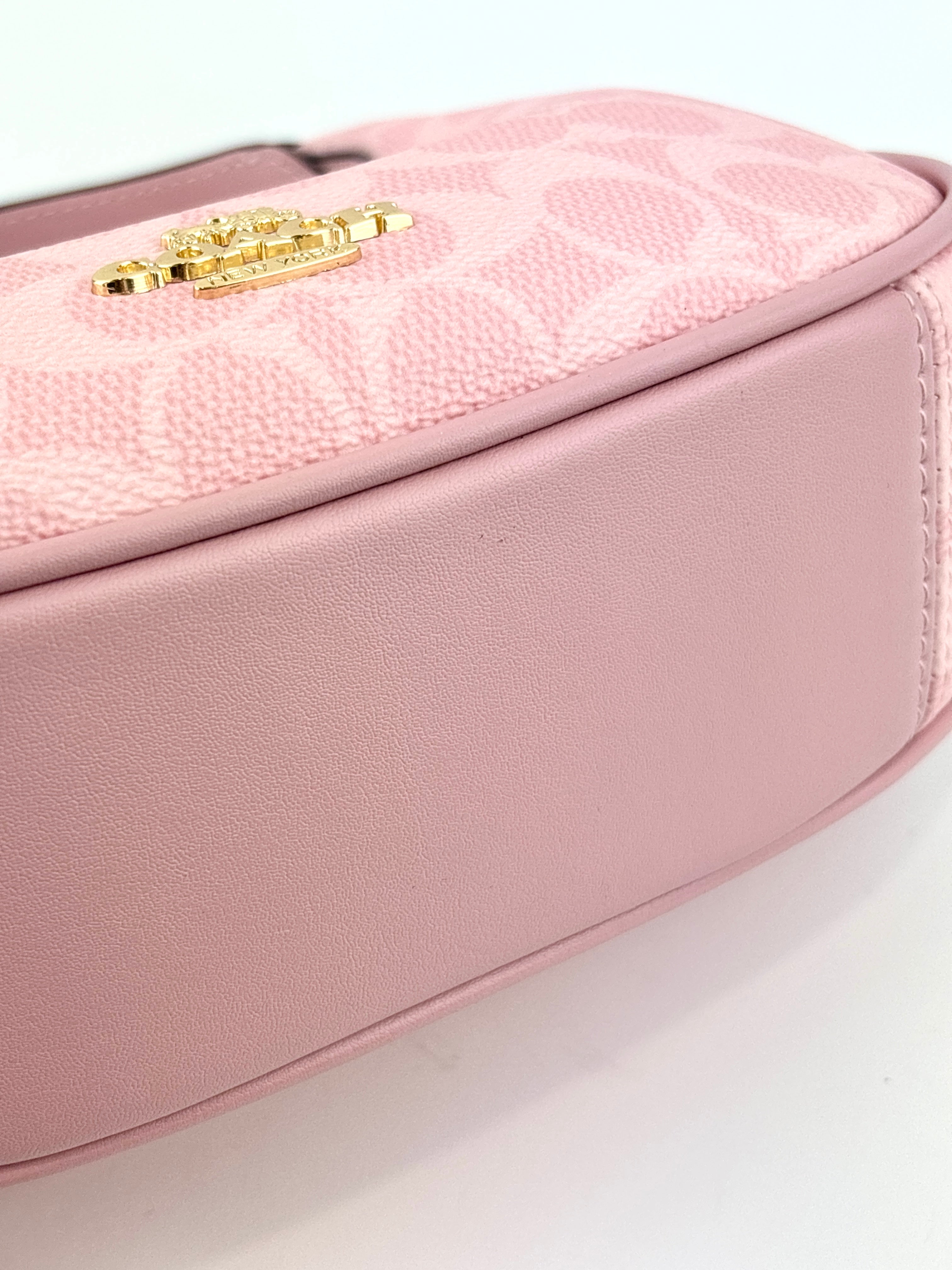 Pink Carmen Mini Crossbody Bag In Signature Canvas