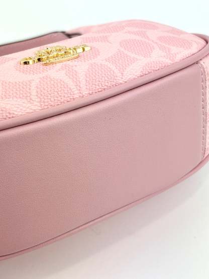 Pink Carmen Mini Crossbody Bag In Signature Canvas