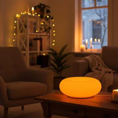 IKEA | Modernist Donut Art Lamp & Stepless Dimmable Ambient Light，12 "