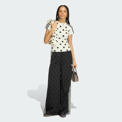 SATIN POLKA DOTS WIDE LEG PANT