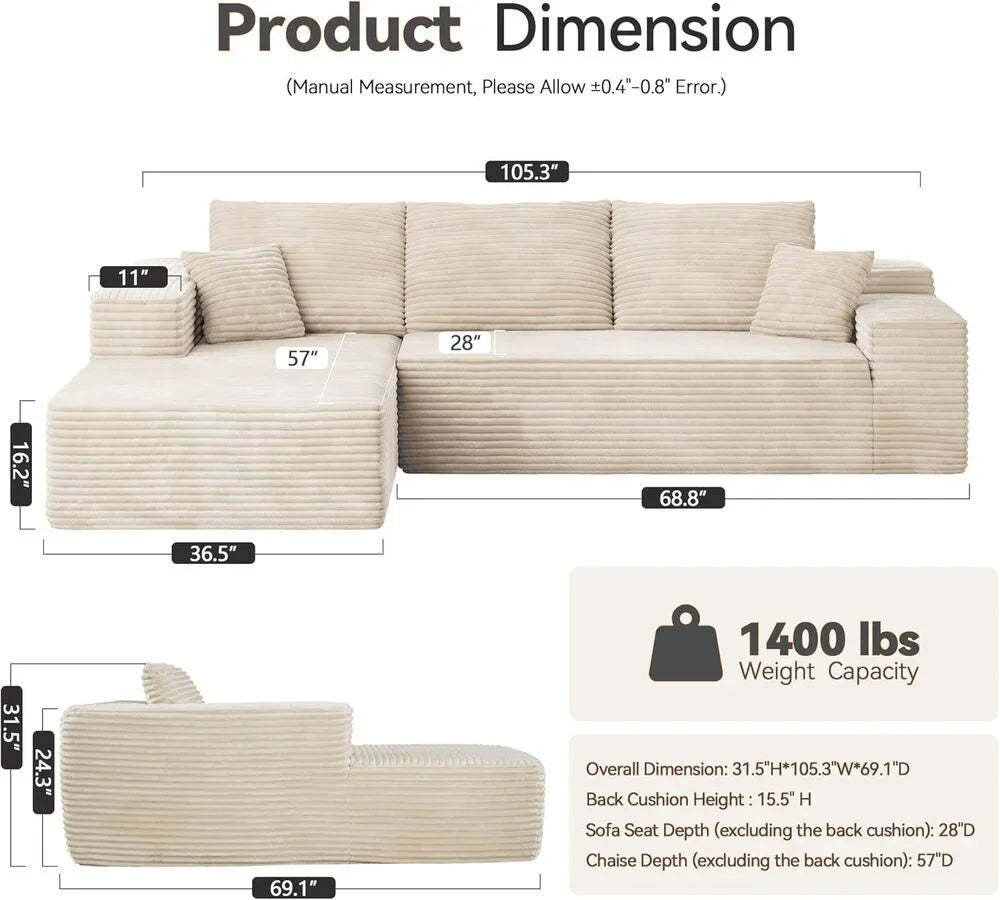 Viral Boneless Couch