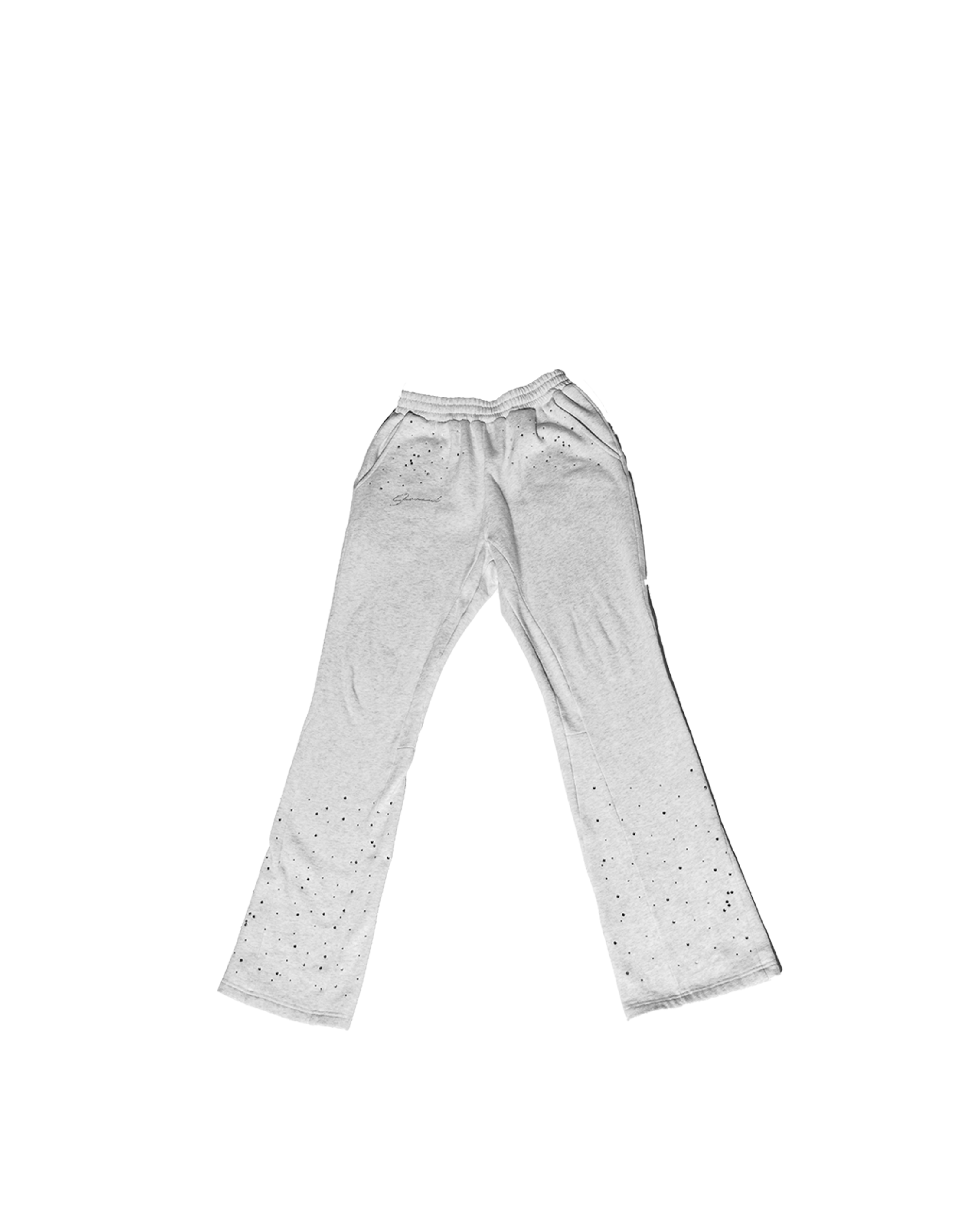GREY DIAMOND FLARED JOGGER
