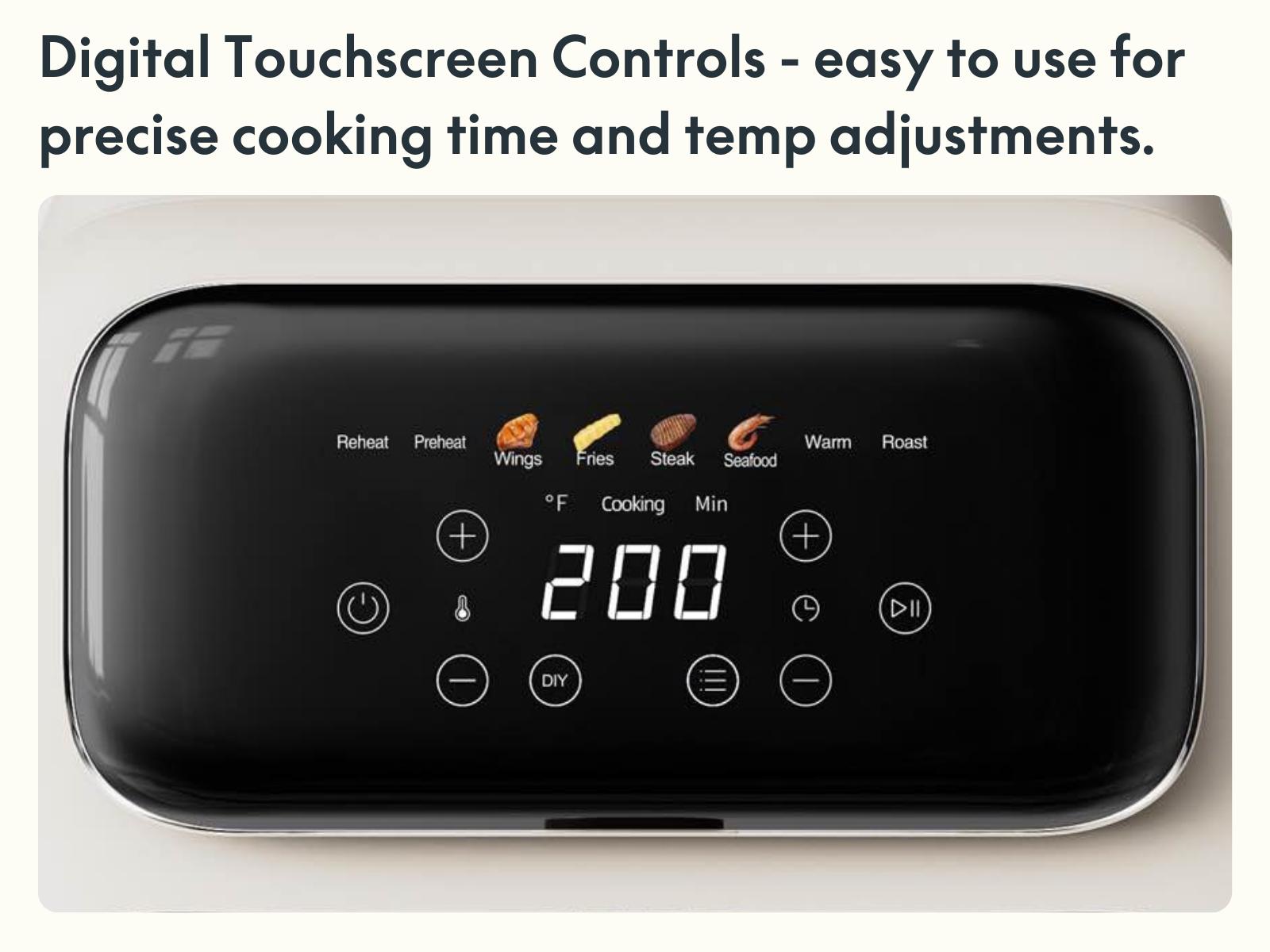 Sweet Dining 4.2QT Non-Toxic Glass Air Fryer - 5mm Tempered Glass, 400°F Air Crisp Tech, Dishwasher Safe, Multifunctional Cooker, Ivory Kitchen Appliances Sweet Dining 4.2QT Non-Toxic Glass Air Fryer - 5mm Tempered Glass, 400°F Air Crisp Tech, Dishwasher Safe, Multifunctional Cooker, Ivory Kitchen Appliances