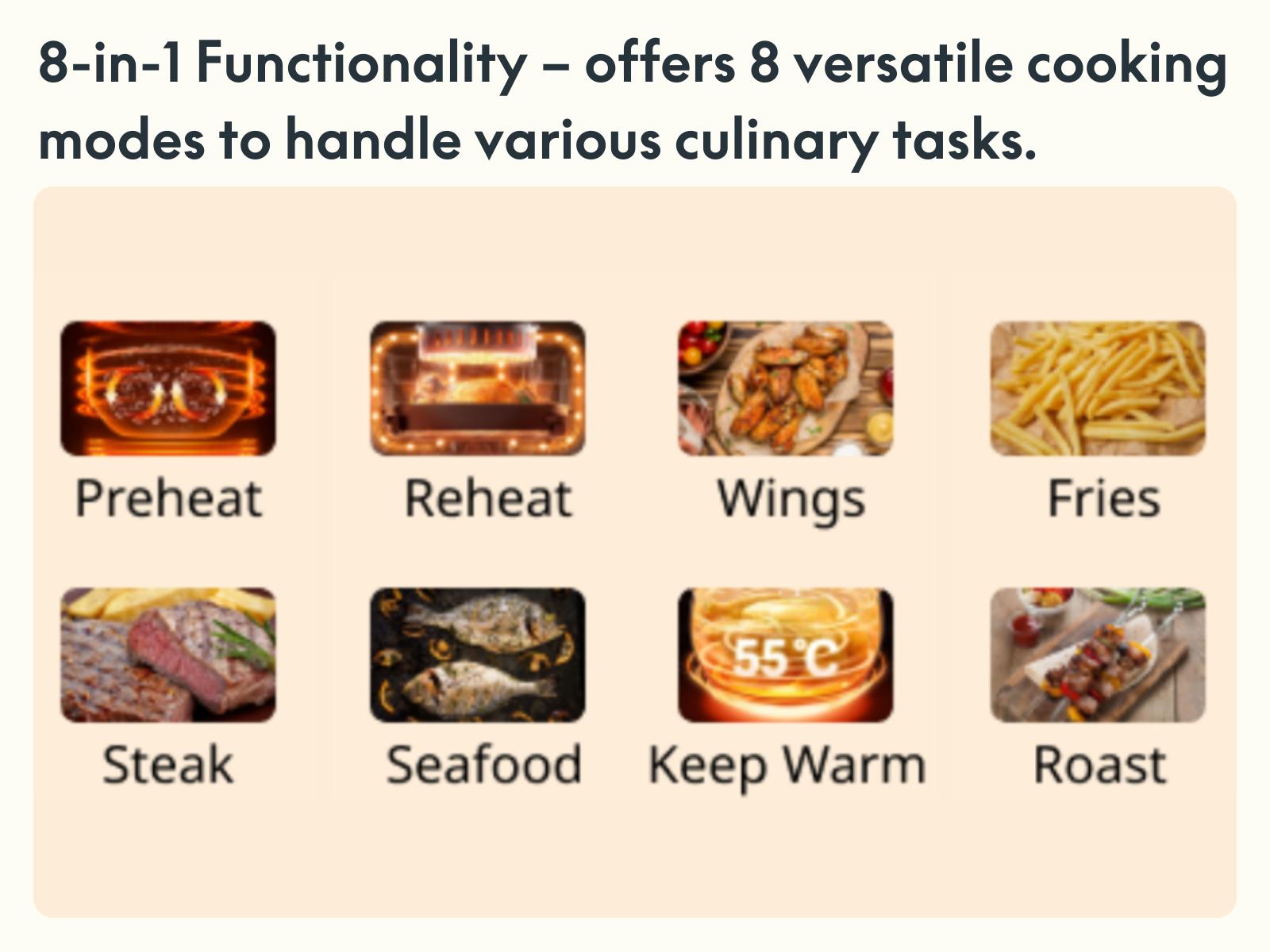 Sweet Dining 4.2QT Non-Toxic Glass Air Fryer - 5mm Tempered Glass, 400°F Air Crisp Tech, Dishwasher Safe, Multifunctional Cooker, Ivory Kitchen Appliances Sweet Dining 4.2QT Non-Toxic Glass Air Fryer - 5mm Tempered Glass, 400°F Air Crisp Tech, Dishwasher Safe, Multifunctional Cooker, Ivory Kitchen Appliances