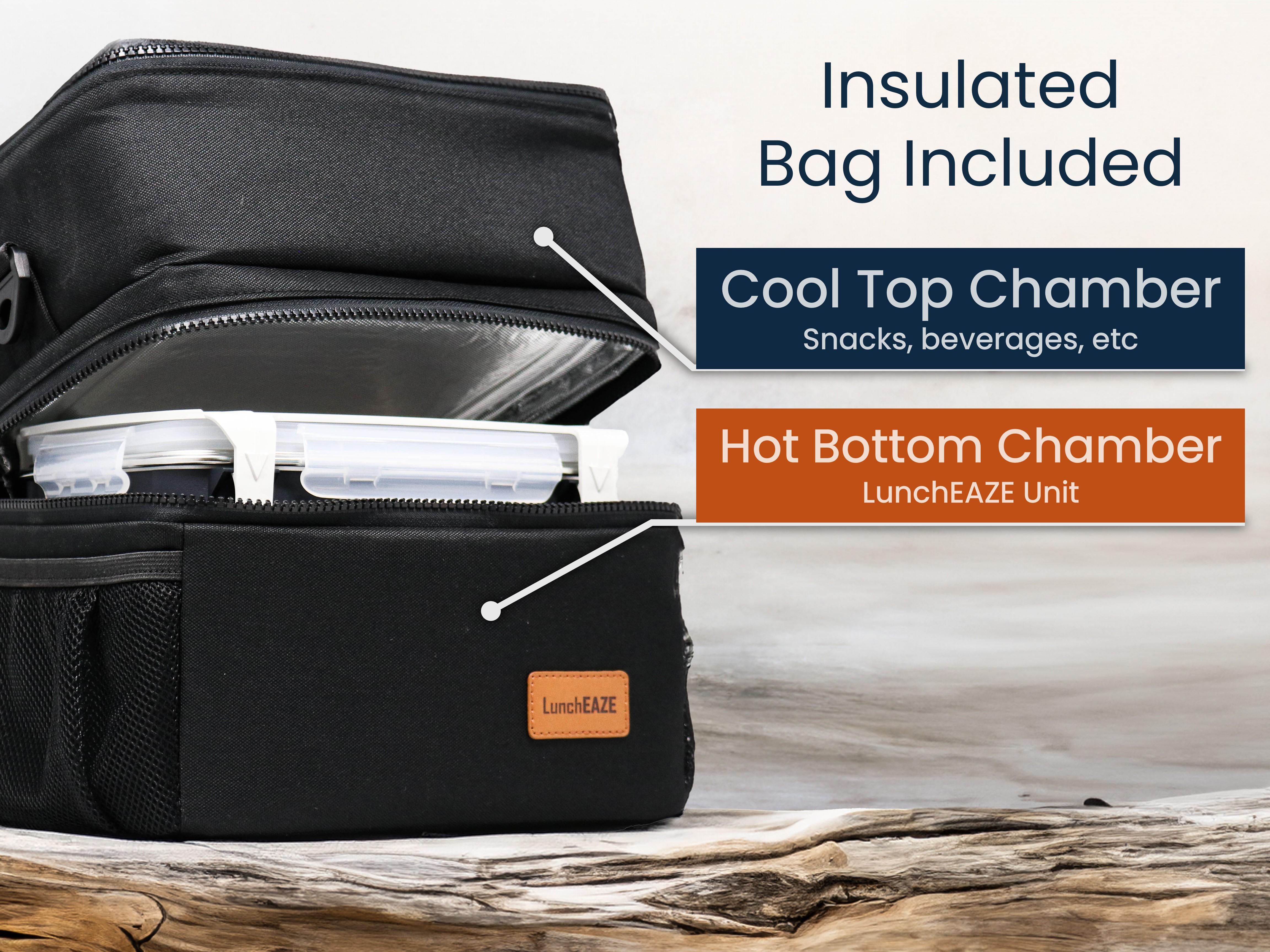 LunchEAZE XL Cordless Heated Lunchbox – Battery-Powered, 6-Cup Capacity, 220°F Max, Automatic Scheduled Heating, Insulated Bag Included LunchEAZE XL Cordless Heated Lunchbox – Battery-Powered, 6-Cup Capacity, 220°F Max, Automatic Scheduled Heating, Insulated Bag Included