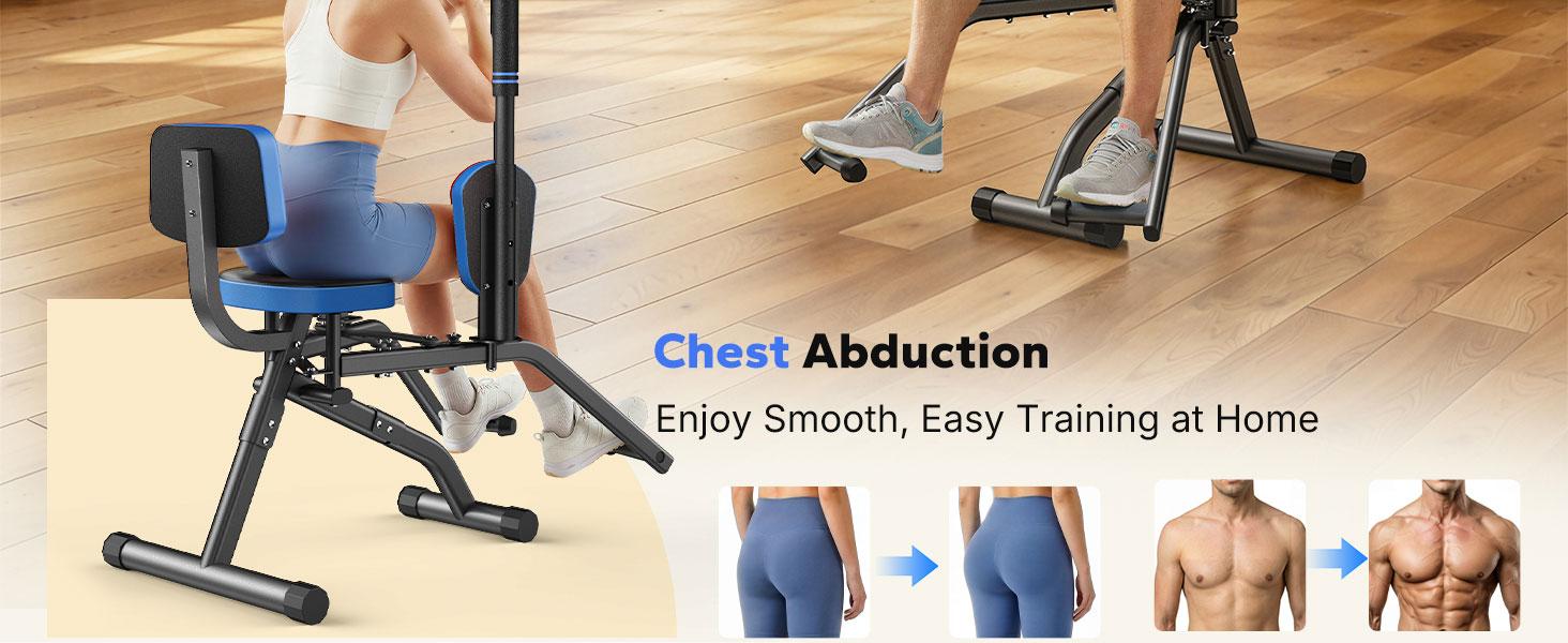 Merach Hip Abductor Machine, Adjustable Glute Trainer & Upper Back Exerciser, 330lbs Weight Capacity, Thigh Workout Equipment for Hip Sculpting & Butt Lifting, Design for Home Gym Fitness Training Summervibes Merach Hip Abductor Machine, Adjustable Glute Trainer & Upper Back Exerciser, 330lbs Weight Capacity, Thigh Workout Equipment for Hip Sculpting & Butt Lifting, Design for Home Gym Fitness Training Summervibes