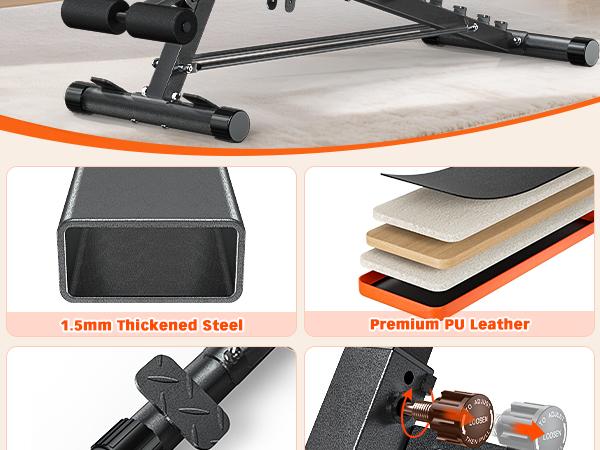 Bearbro Multi-Functional FID Weight Bench for Full All-in-One Body Workout – Hyper Back Extension, Roman Chair, Adjustable Ab Sit up Bench, Incline Decline Bench, Flat Bench,Support up to 1000lbs,Suitable for home workouts,outdoorfun Bearbro Multi-Functional FID Weight Bench for Full All-in-One Body Workout – Hyper Back Extension, Roman Chair, Adjustable Ab Sit up Bench, Incline Decline Bench, Flat Bench,Support up to 1000lbs,Suitable for home workouts,outdoorfun