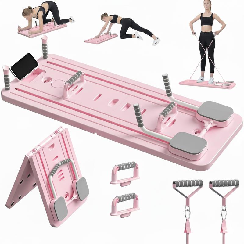 Tabla de Pilates - Set de Reformer de Pilates, Tabla de Pilates Reformer Plegable Multiusos para el Hogar, Tabla de Pilates Deslizante 5 en 1