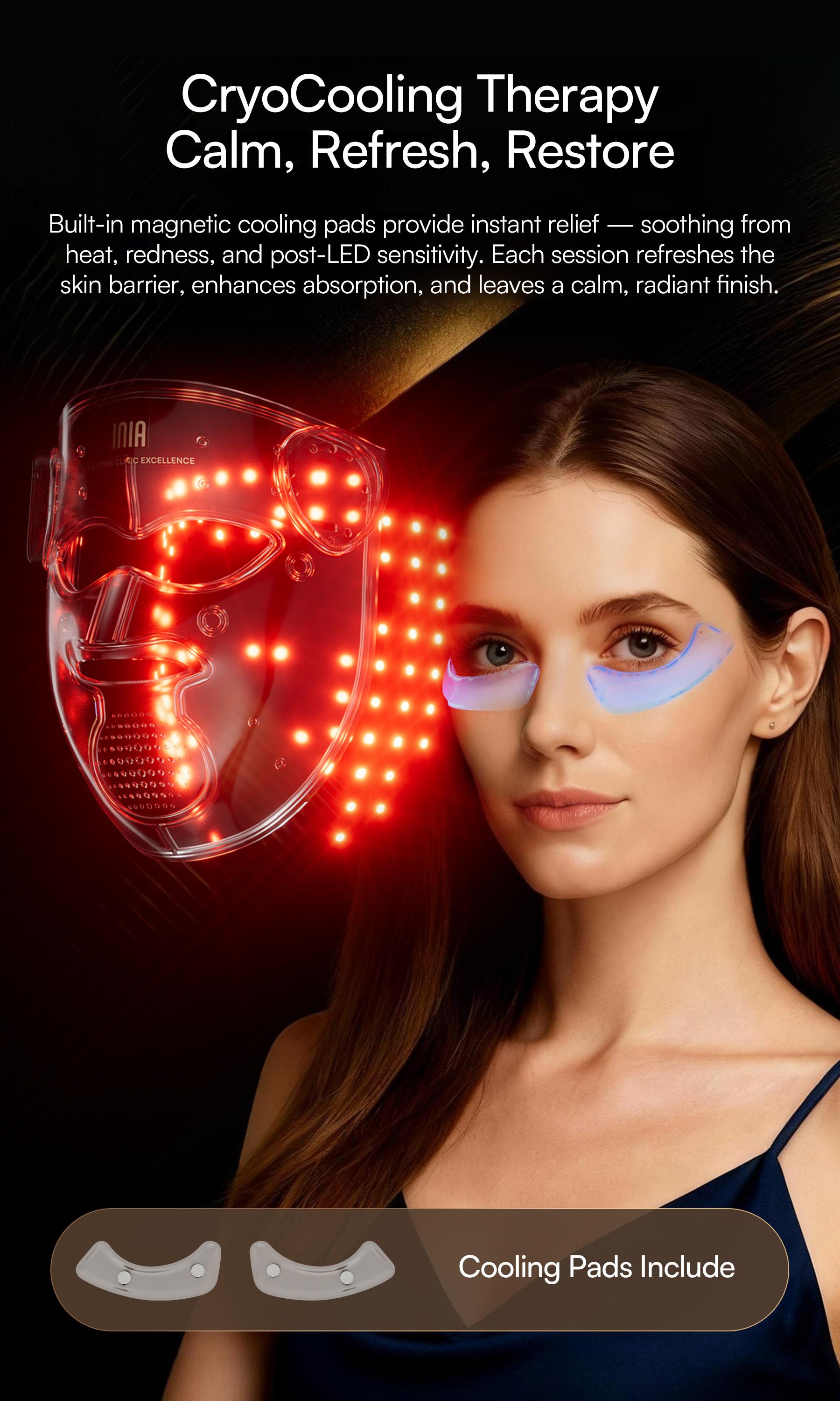INIA GLOW 940nm 4D Face Mask & Neck Mask Bundle, Deep Dual NIR Repair (940+850nm), Cooling Therapy for Lift, Glow & Wrinkle Reduction, Face to Chest Anti-Aging,Mother's Day Special Gift INIA GLOW 940nm 4D Face Mask & Neck Mask Bundle, Deep Dual NIR Repair (940+850nm), Cooling Therapy for Lift, Glow & Wrinkle Reduction, Face to Chest Anti-Aging,Mother's Day Special Gift