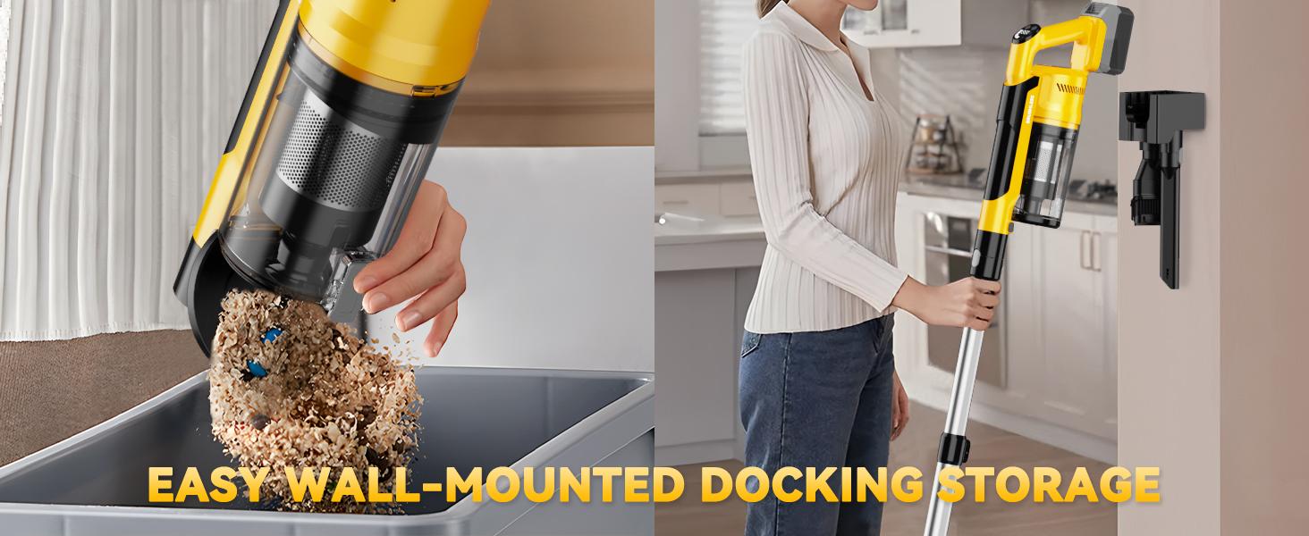 【Father's Day Gifts】 350W Cordless Vacuum Cleaner for Milwaukee M18 Battery/for Dewalt 20v Battery/ for Makita 18V Battery, 35kPa Brushless Lightweight Stick Vacuum with 3 Mode Suction, 6 in 1 Stick Vacuum Cleaner with HEPA TOr Floor, Carpet, Car 【Father's Day Gifts】 350W Cordless Vacuum Cleaner for Milwaukee M18 Battery/for Dewalt 20v Battery/ for Makita 18V Battery, 35kPa Brushless Lightweight Stick Vacuum with 3 Mode Suction, 6 in 1 Stick Vacuum Cleaner with HEPA TOr Floor, Carpet, Car