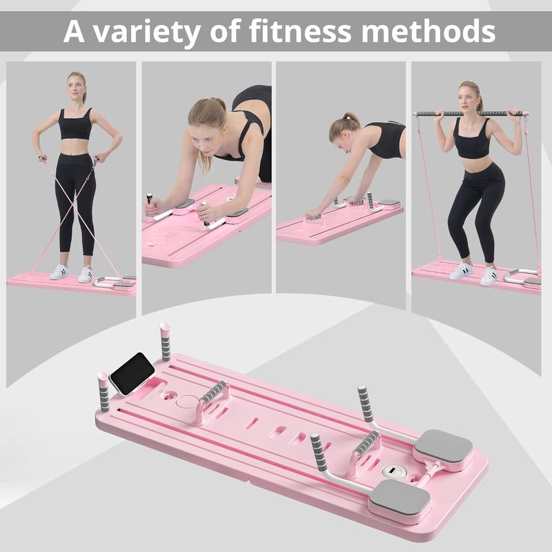 Tabla de Pilates - Set de Reformer de Pilates, Tabla de Pilates Reformer Plegable Multiusos para el Hogar, Tabla de Pilates Deslizante 5 en 1