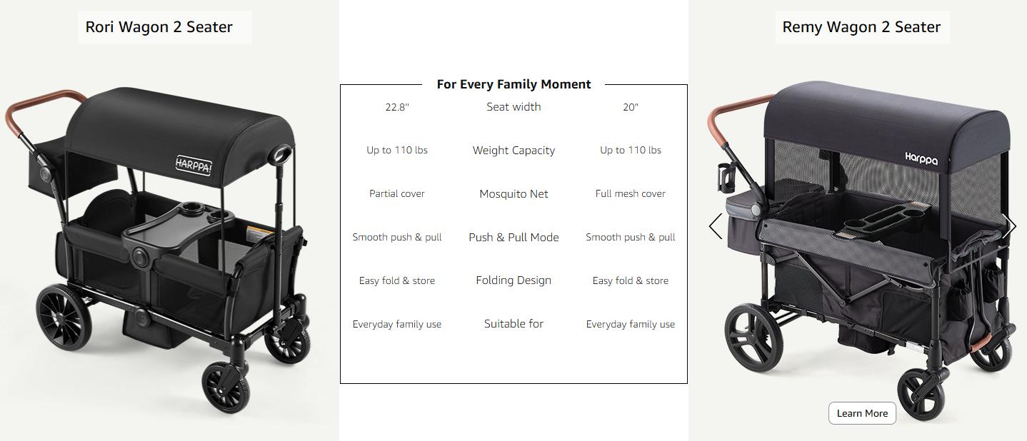 #SummerVibes HARPPA Baby Stroller Wagon, Lightweight Folding Adjustable 2-Seat/4-Seat Travel Stroller, Canopy, Push-Pull Handle, EVA Foam All-Terrain Wheel, Large Storage, Outdoor/Camping Use, Lightweight Travel Stroller, Adjustable Stroller #SummerVibes HARPPA Baby Stroller Wagon, Lightweight Folding Adjustable 2-Seat/4-Seat Travel Stroller, Canopy, Push-Pull Handle, EVA Foam All-Terrain Wheel, Large Storage, Outdoor/Camping Use, Lightweight Travel Stroller, Adjustable Stroller
