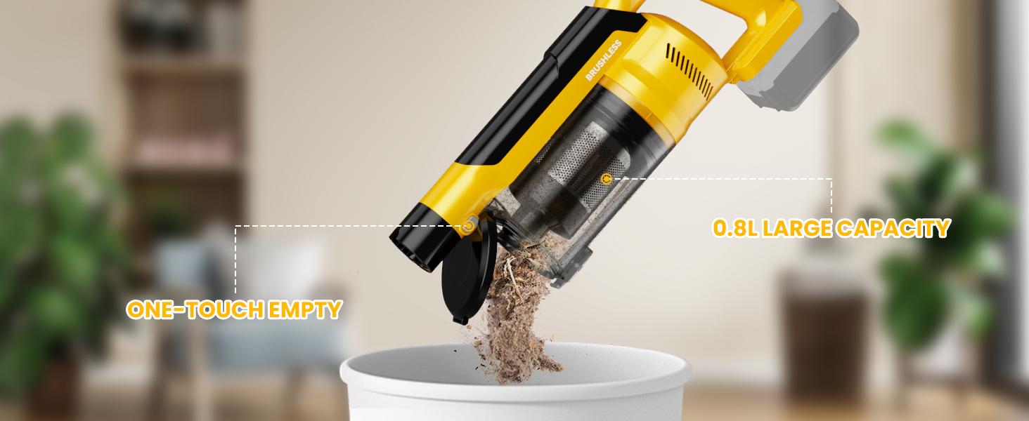 【Father's Day Gifts】 350W Cordless Vacuum Cleaner for Milwaukee M18 Battery/for Dewalt 20v Battery/ for Makita 18V Battery, 35kPa Brushless Lightweight Stick Vacuum with 3 Mode Suction, 6 in 1 Stick Vacuum Cleaner with HEPA TOr Floor, Carpet, Car 【Father's Day Gifts】 350W Cordless Vacuum Cleaner for Milwaukee M18 Battery/for Dewalt 20v Battery/ for Makita 18V Battery, 35kPa Brushless Lightweight Stick Vacuum with 3 Mode Suction, 6 in 1 Stick Vacuum Cleaner with HEPA TOr Floor, Carpet, Car
