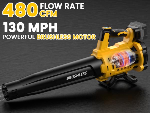 【Father's Day Gifts】Cordless Leaf Blower for Dewalt 20V Max Battery, For Milwaukee 18V Battery/ For Makita 18V Battery 480 CFM Electric Blower with Brushless Motor, 6 Variable Speed Up to 130MPH, Digital Display Control Handheld Blower for Lawn Care, Yard 【Father's Day Gifts】Cordless Leaf Blower for Dewalt 20V Max Battery, For Milwaukee 18V Battery/ For Makita 18V Battery 480 CFM Electric Blower with Brushless Motor, 6 Variable Speed Up to 130MPH, Digital Display Control Handheld Blower for Lawn Care, Yard