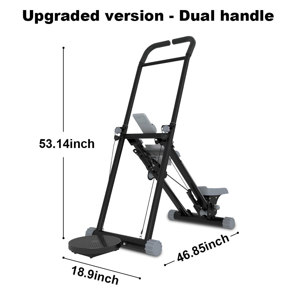 OVER SELF Vertical Climber Exercise Stair Stepper with Handlebar for Full-Body Workout Compact Cardio Climber Exercise Machine Vertical Climber for Home Gym Full Body Workout 264lbs Weight Capacity