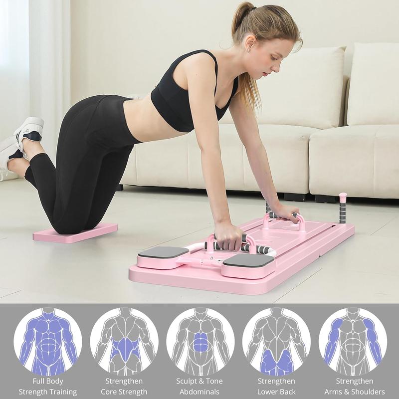 Tabla de Pilates - Set de Reformer de Pilates, Tabla de Pilates Reformer Plegable Multiusos para el Hogar, Tabla de Pilates Deslizante 5 en 1