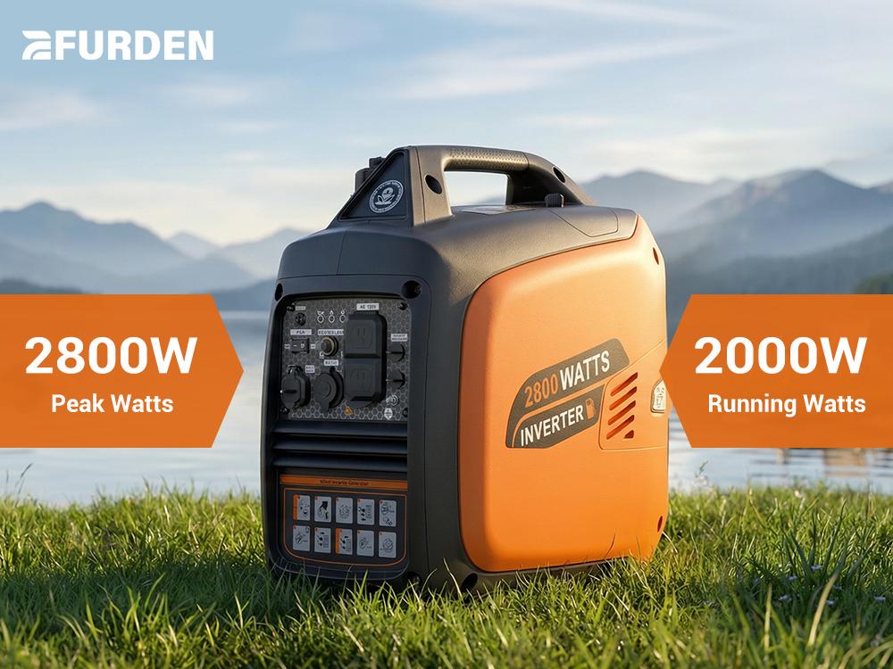 Efurden 2800-Watts Portable Inverter Generator, Gas Generators for Home Use, Camping, Super Quiet Emergency Home Backup, with Fuel Shut Off, 1.1Gal Fuel Tank, 39Lbs, EPA Compliant Efurden 2800-Watts Portable Inverter Generator, Gas Generators for Home Use, Camping, Super Quiet Emergency Home Backup, with Fuel Shut Off, 1.1Gal Fuel Tank, 39Lbs, EPA Compliant